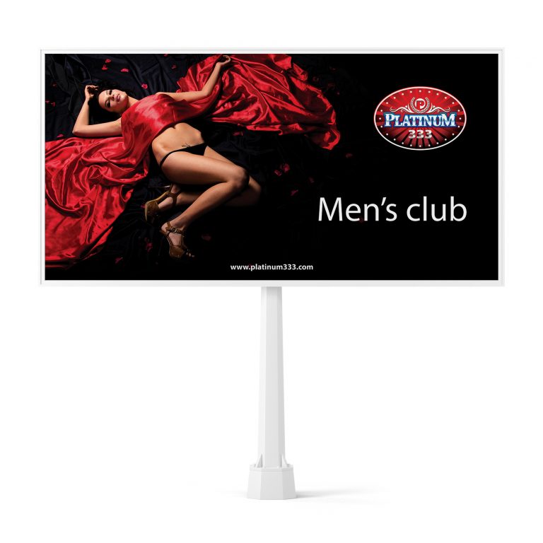 Billboard for men's club "Platinum 333"